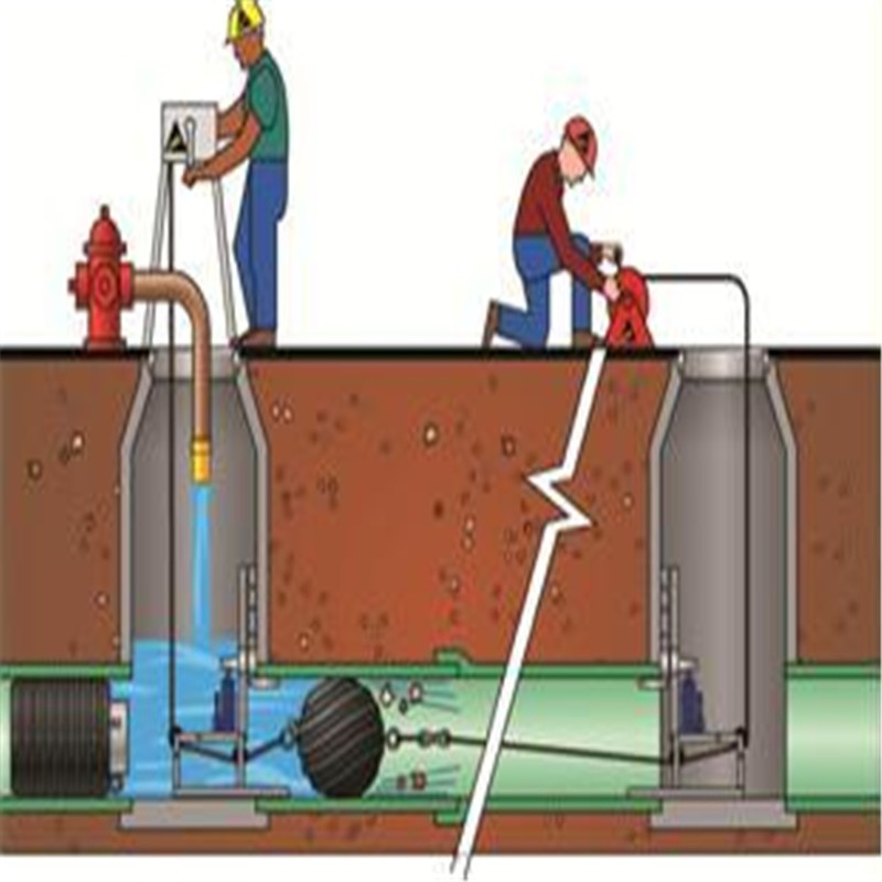 Durable Natural Rubber Airbag for Pipe Plugging Repair Safety Test