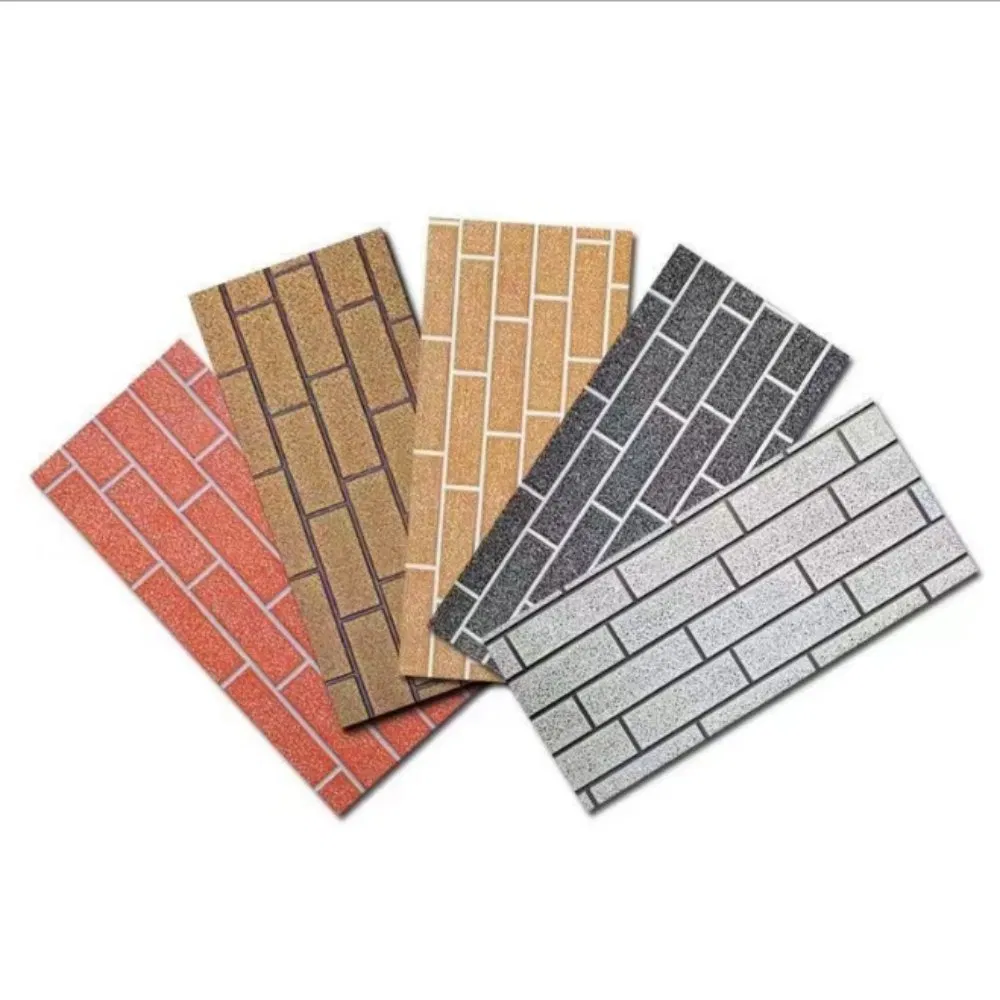 Waterproof Exterior PU Foam Sandwich Panels Metal Wall Decoration Panel