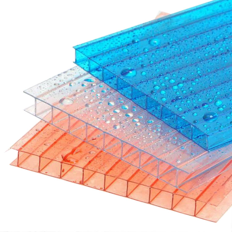 Anti-UV Coated Plastic Roofing Materials Polycarbonate Hollow Sheet