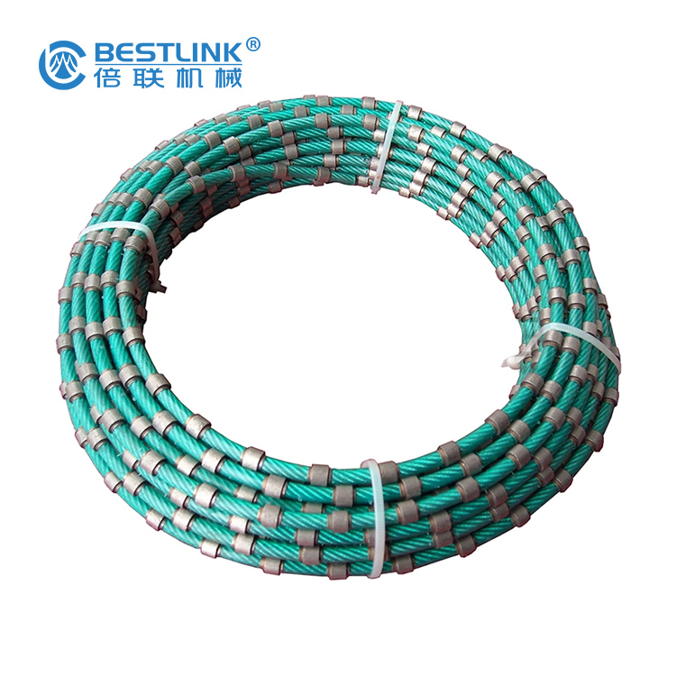 Rubberized or Plastic Coating or Spring Diamond Wire for Granite and Marble Quarrying