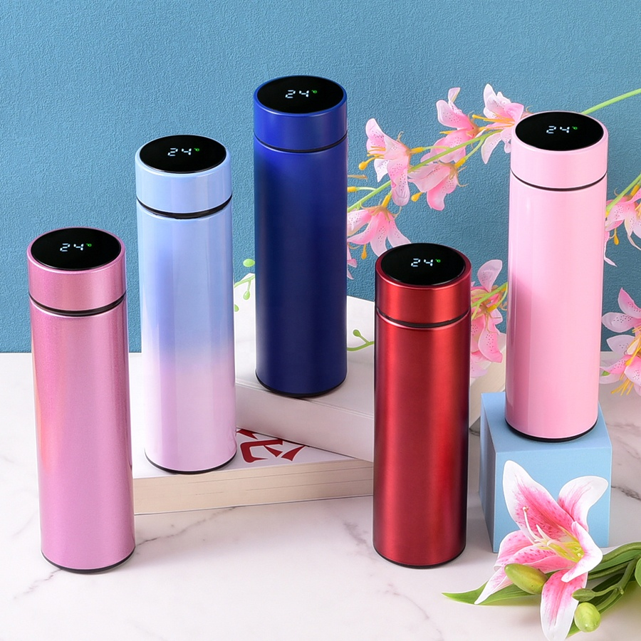 Double Wall Vacuum Insulation 500ml Tumbler Stainless Steel Smart Water Bottle with LED Temperature Display