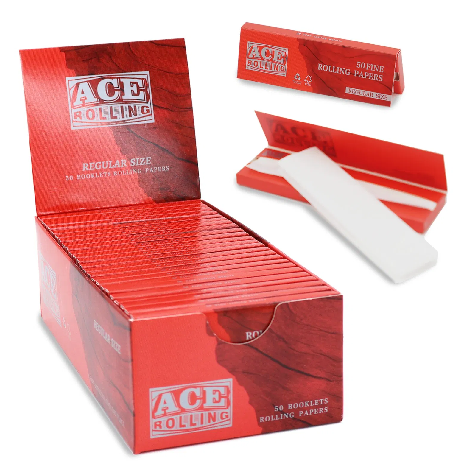 Wholesale Customized Slow Burning Natural Kingsize Cigarette Rolling Paper for Smoking