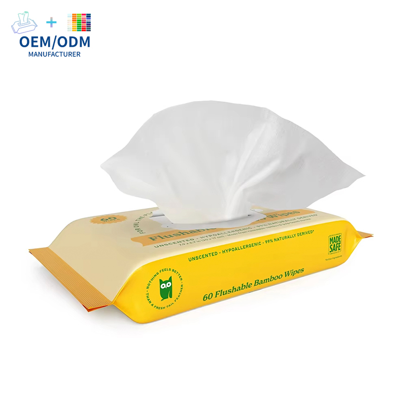 Customizable Hypoallergenic Scented Biodegradable Flushable Baby Wet Tissue Bamboo Baby Wet Wipes