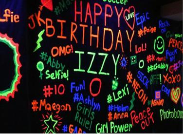 Custom UV LED Blacklight Reactive Fluorescent Neon Black Light Luminous Gaffer Cotton Cloth Party Decoration Mark Adhesive Tape