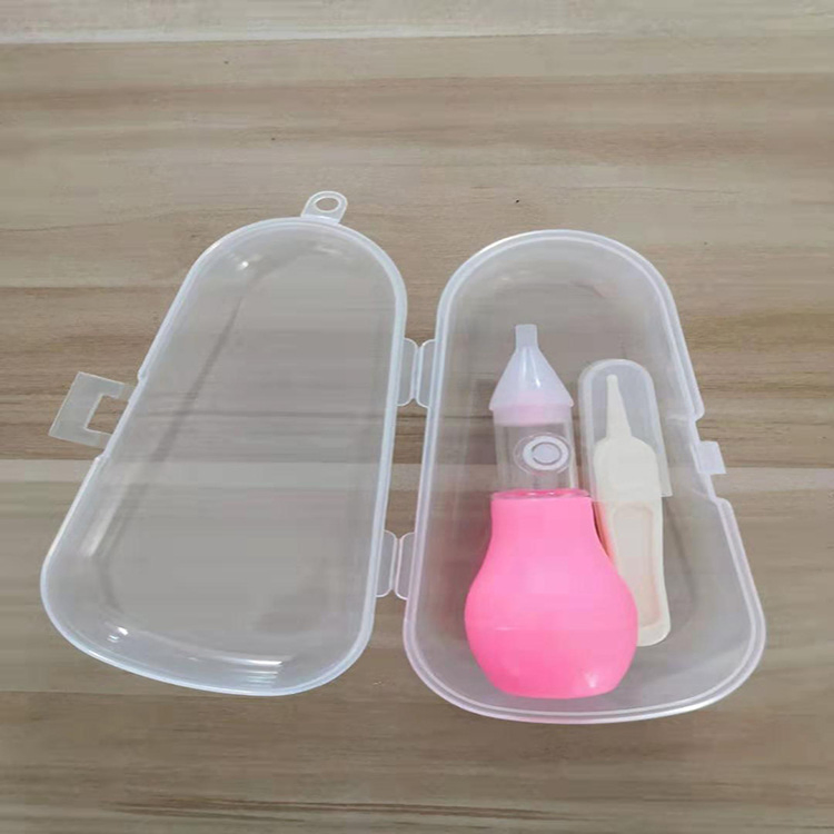Natural Silicone Pink Baby Nasal Aspirator Nose Cleaning for Babycare