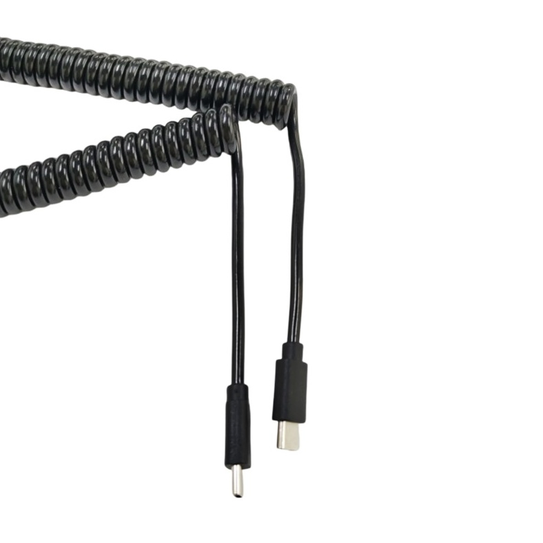 Спиральный кабель USB-C для телефона