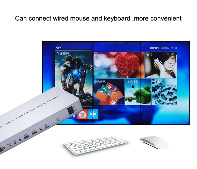 Professional Grade 3X3 Video Wall Controller