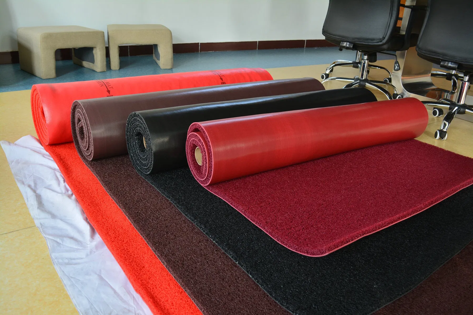 Entrance PVC Coil Floor Mat for Bathroom and Swimming Poor