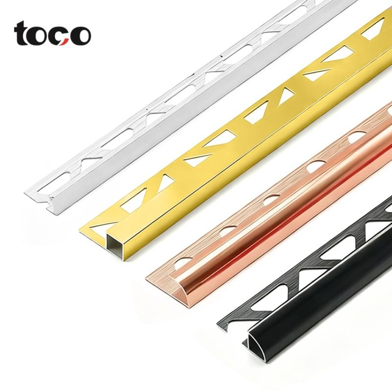 Alloy Accessories Aluminum Metal Curved Shape Wall Floor Corner Edge Tile Trim