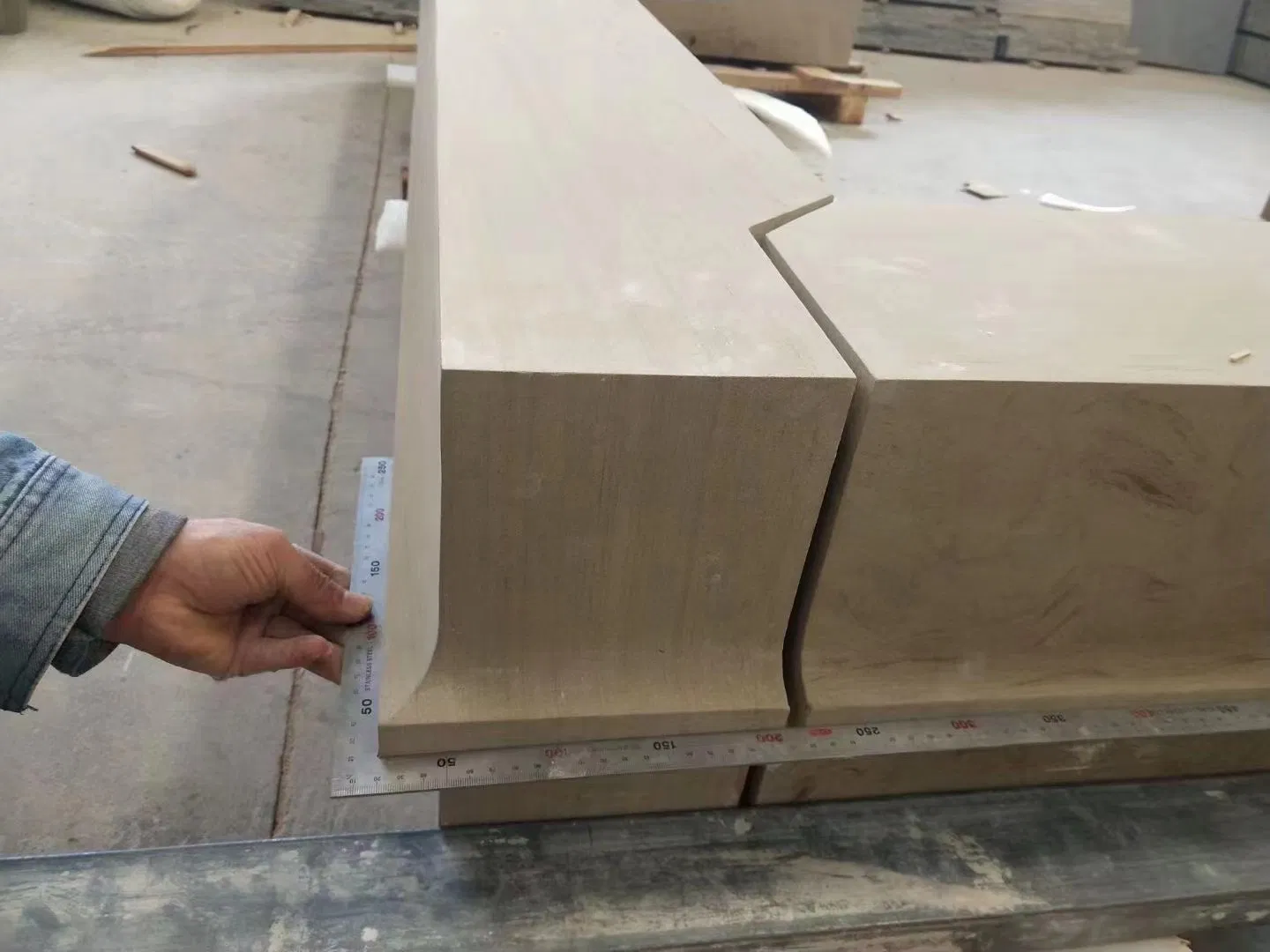 Natural Yellow Sandstone Column Pillar for Outdoor Entrance Door