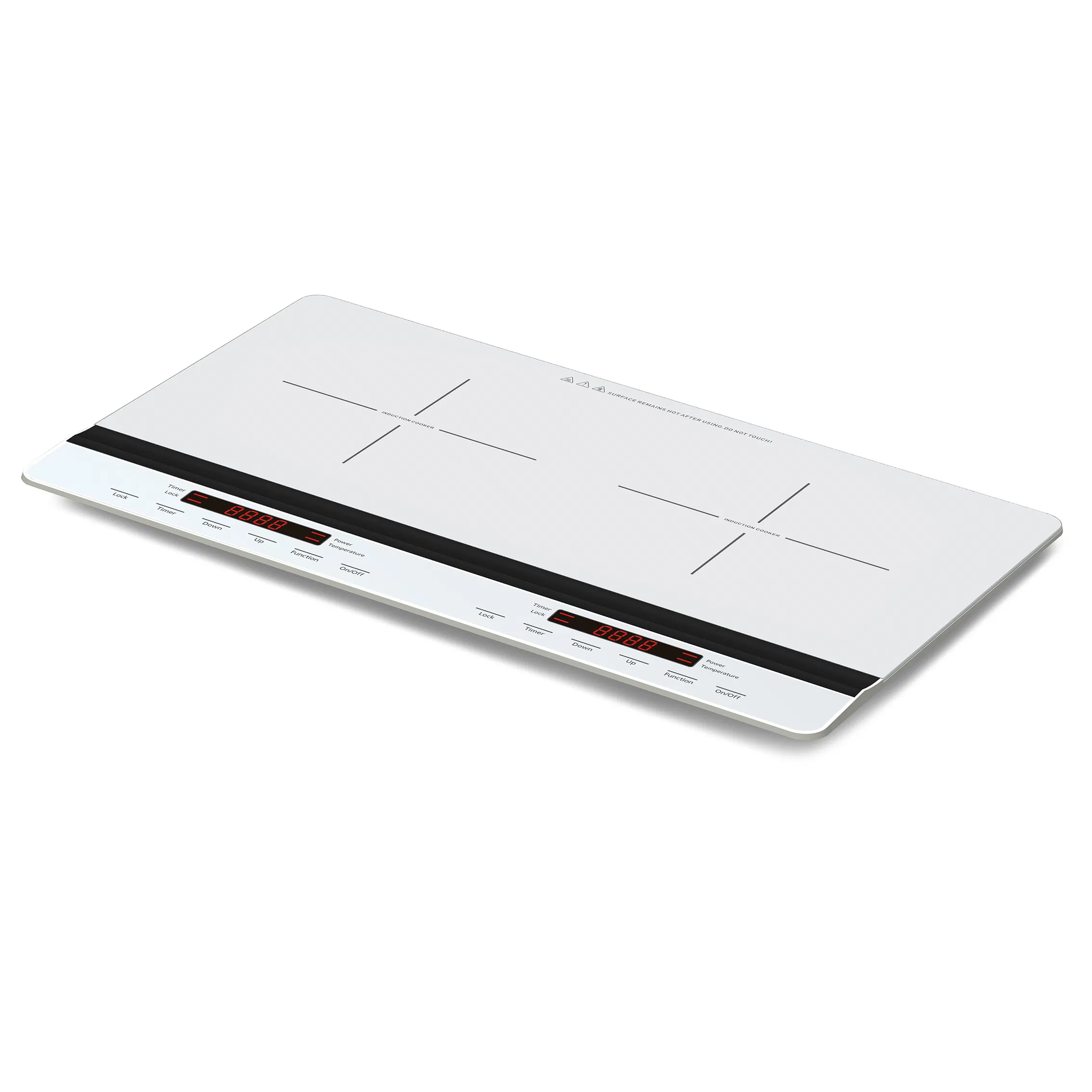 Super Slim Double Portable Induction Cooktop with Arc-Shape Slim Body Sensitive Sensor Touch Control