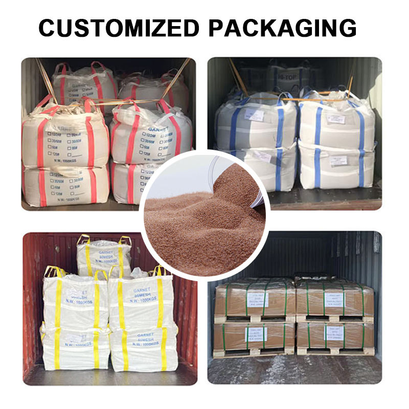 Sand Blasting Grit Garnet 80 Mesh Garnet Sand Red Garnet Sand Blasting
