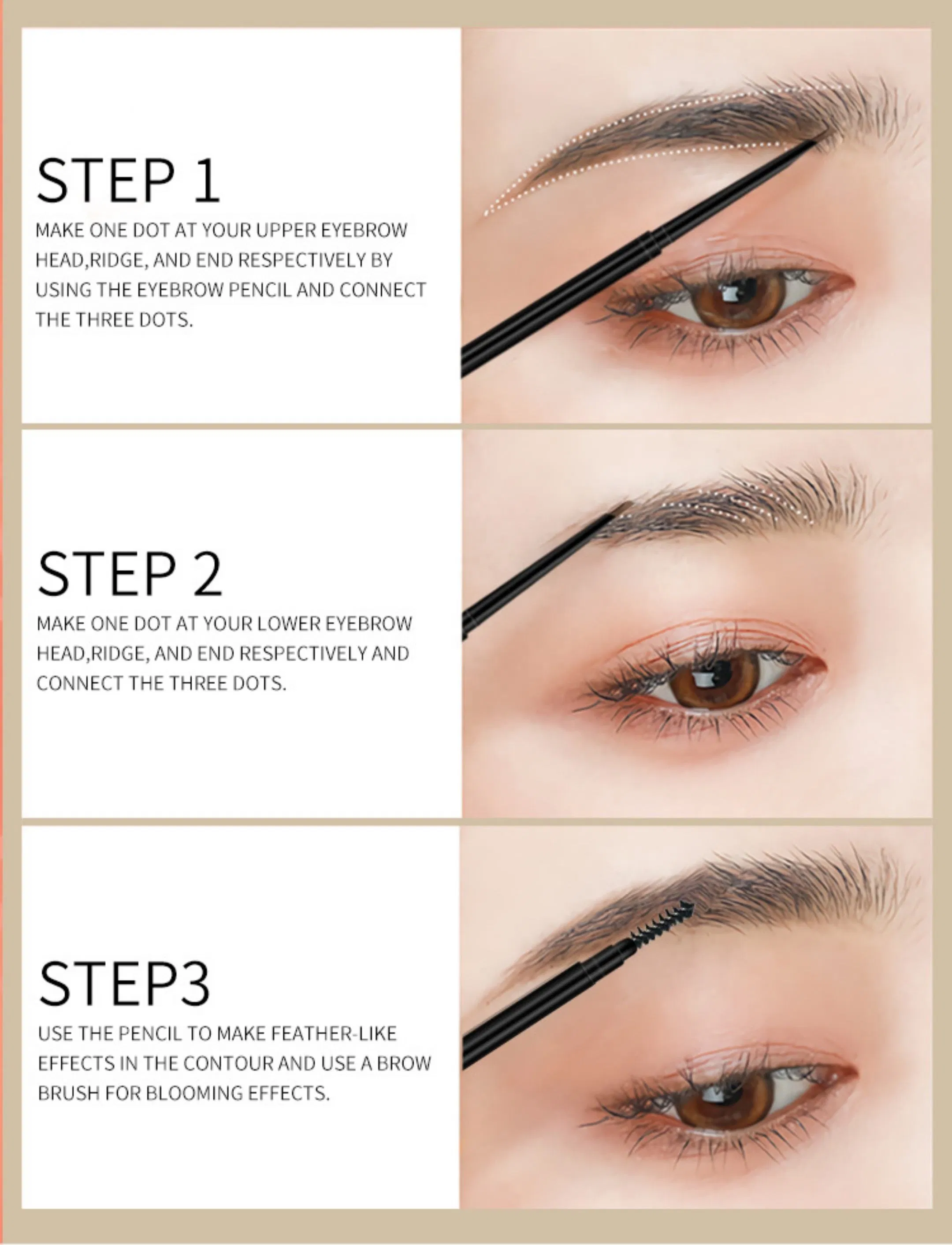 Ultra Slim Dual End High Pigment 8 Colors Eyebrow Pencil Makeup