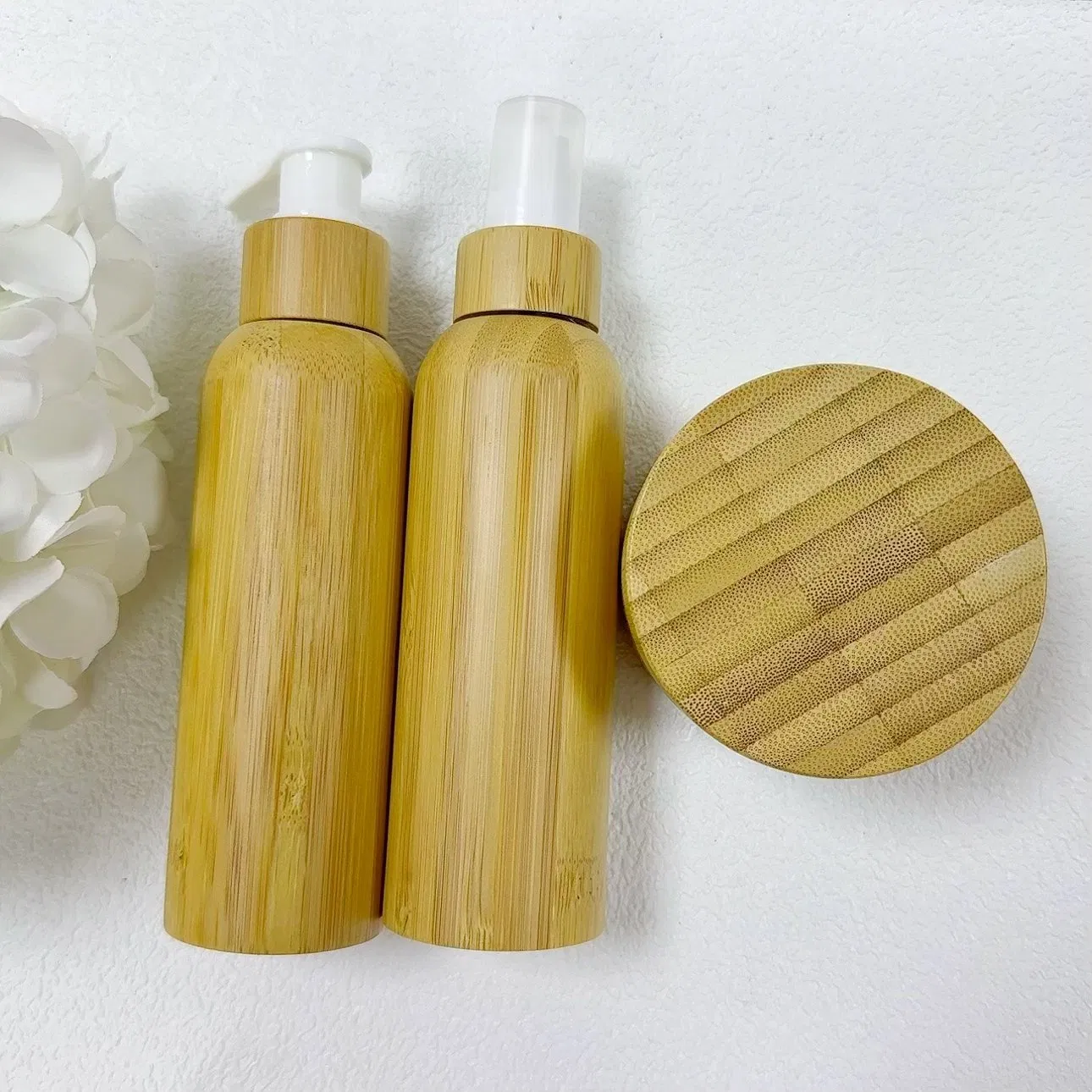Bamboo Spray Bottle Support Logo Customized 5-150ml Cosmetic Perfume Lotion Bottle