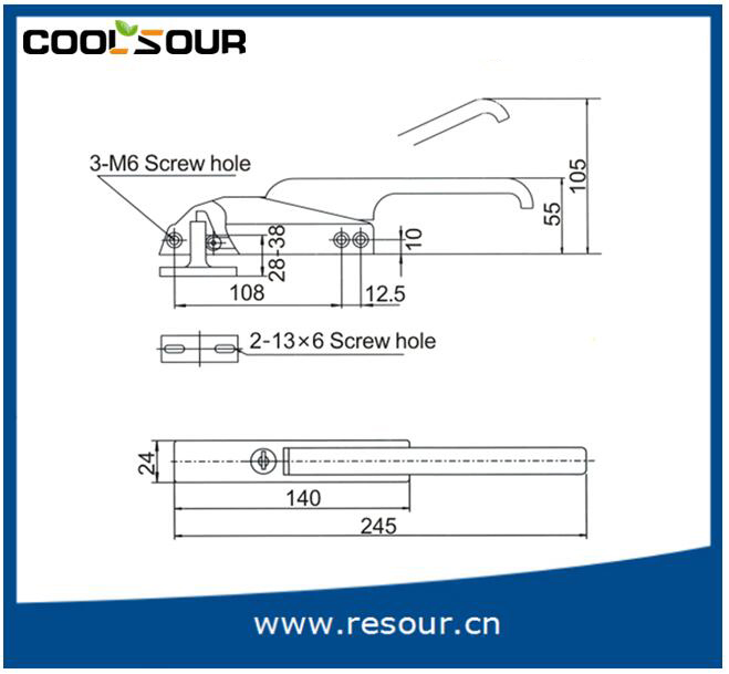 Safety Latches, Cold Room Door Latch Dl-1200/Dl-1200A, Cx-1200/Cx-1200A, Ah-1200, Yl-1200/Yl-1250