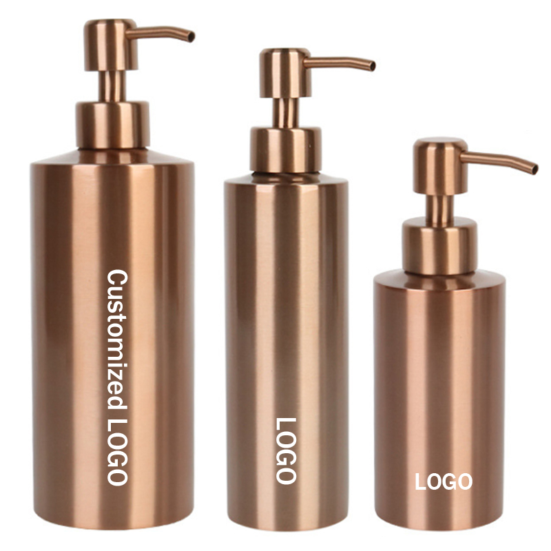 Freestanding Liquid Soap Dispenser Stainless Steel Hand Lotion Bottle with Pump