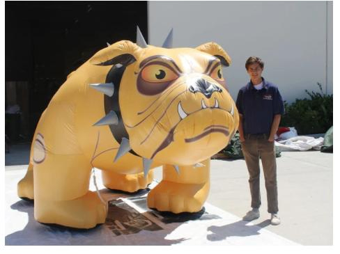2023 New 6 FT. Giant Inflatable Yellow Bulldog