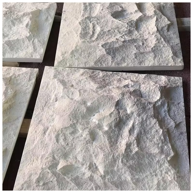 Murshroom/Split Face Moca Cream Limestone Wall Facade Cladding Tiles