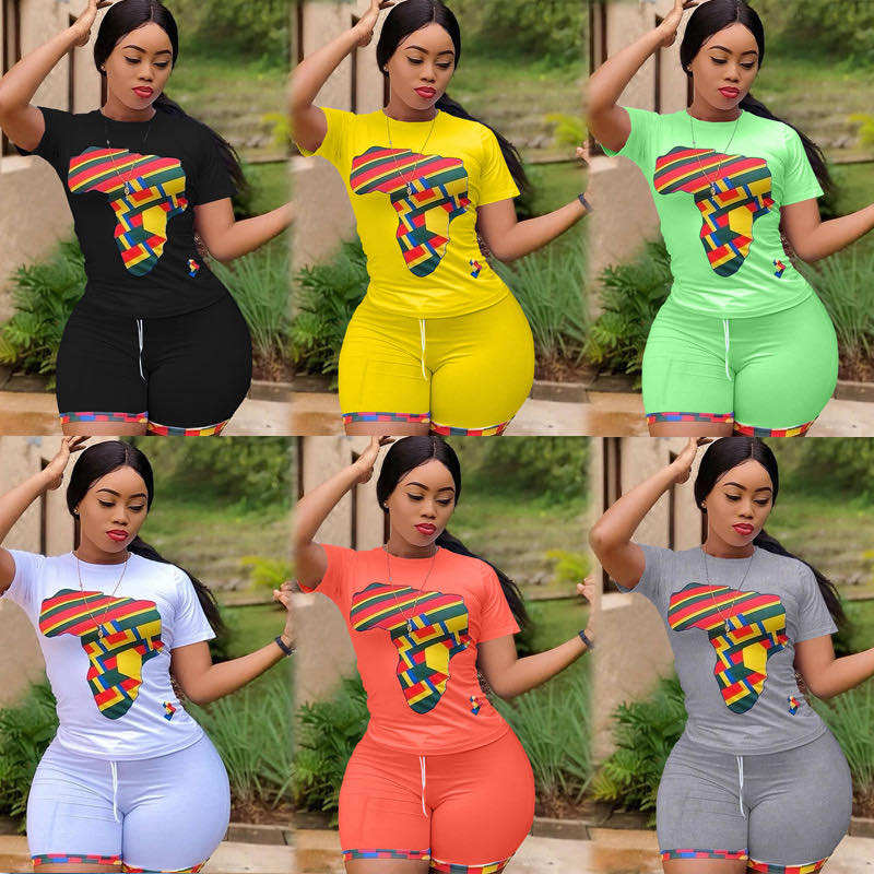 Комплект женский камуфляж футболка и шорты