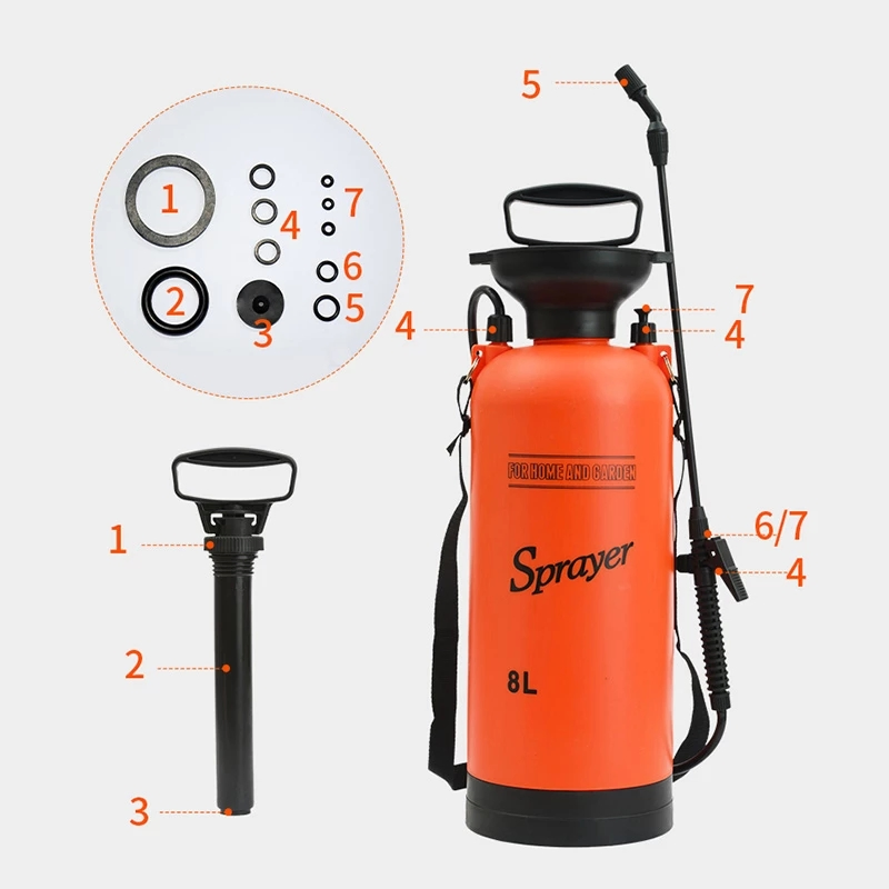 Garden Pressure Sprayer Bottle Outdoor Plant Flower Watering Sprayer Tools Garden Sprayer with Shoulder Strap Gardening Tool