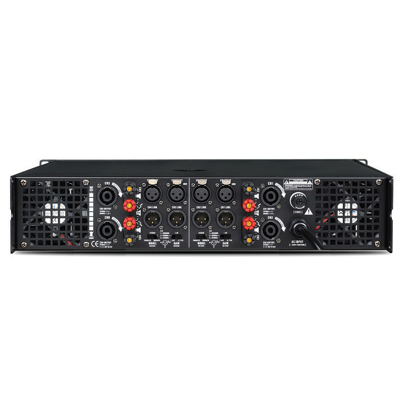 Professional H-Class 4-Channel Audio Amplifier for Sound Systems