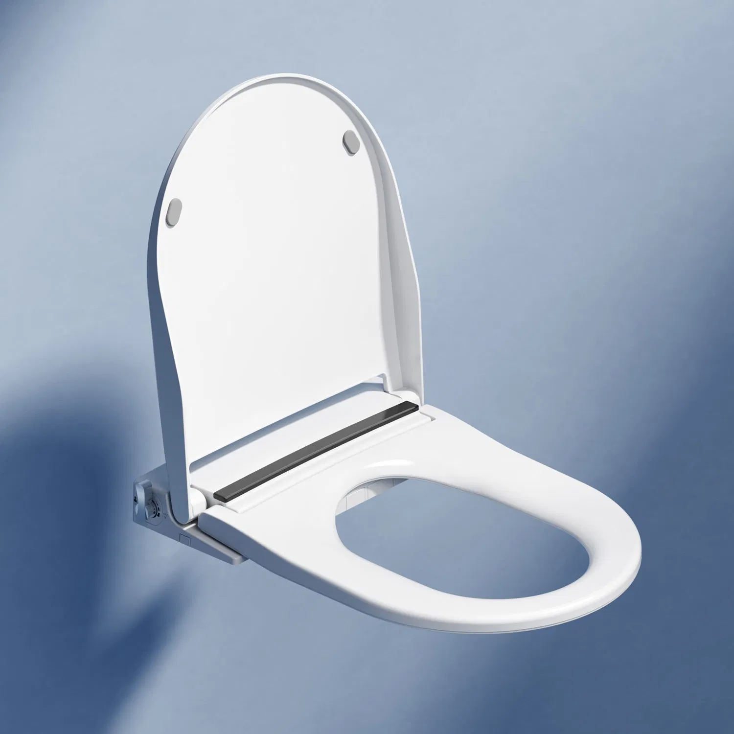 Non-Electric Bidet Toilet Seat Slim Design Dual Nozzle Bidet Adjustable Water Pressures Elongated Smart Toilet Cover
