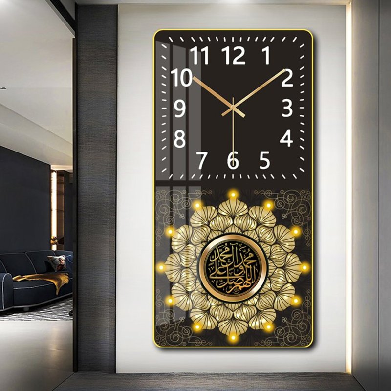 2025 Islamic Wall Clock Painting for Muslim Home Decoration Clock