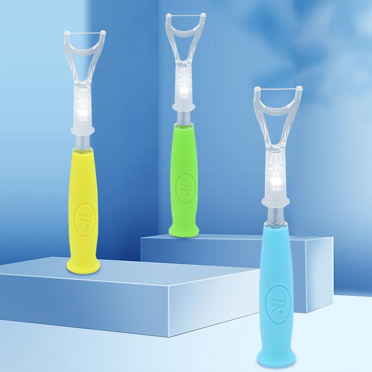OEM Silicone Material Lighting Dental Floss Pick Waterproof Dental Floss