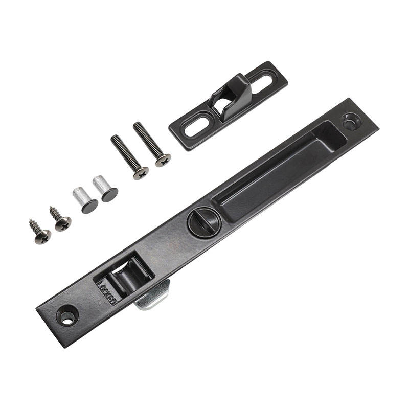 Window Hardware Black Aluminum Alloy Automatic Glass Sliding Door Safety Lock