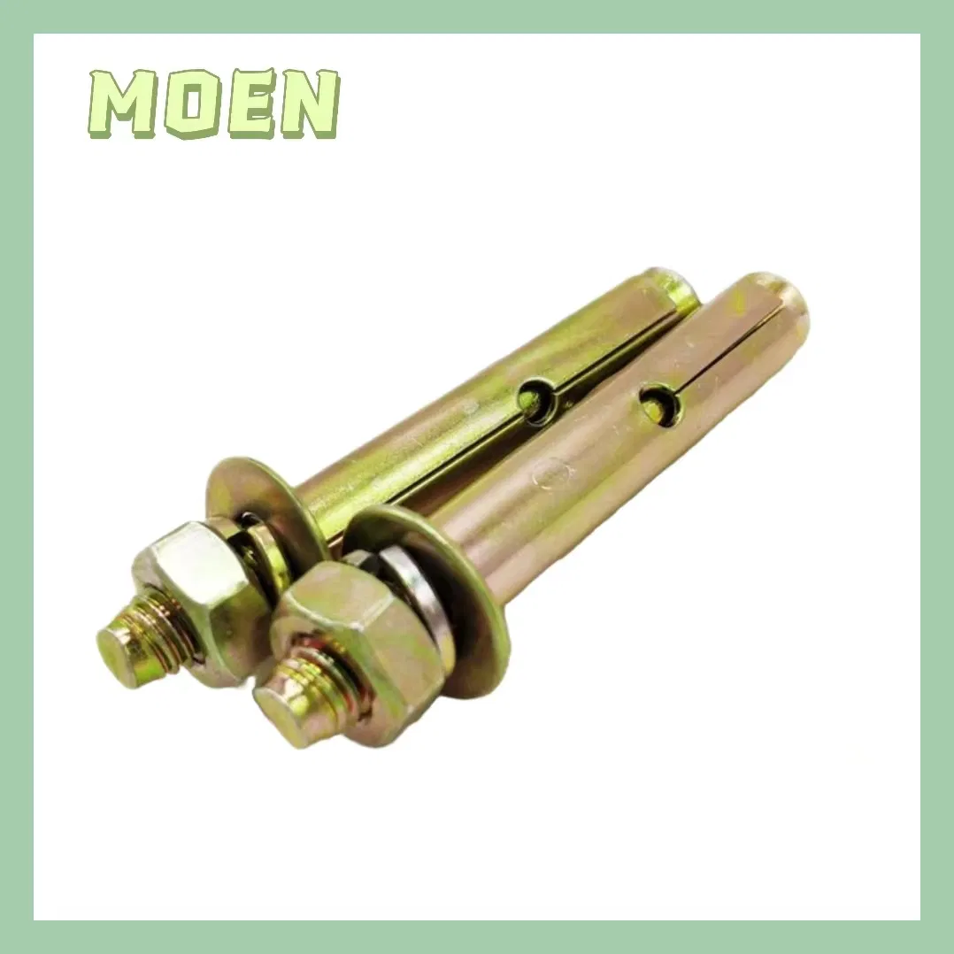 Carbon Steel Elevator Expansion Bolt M6×80mm Colored Zinc Plat