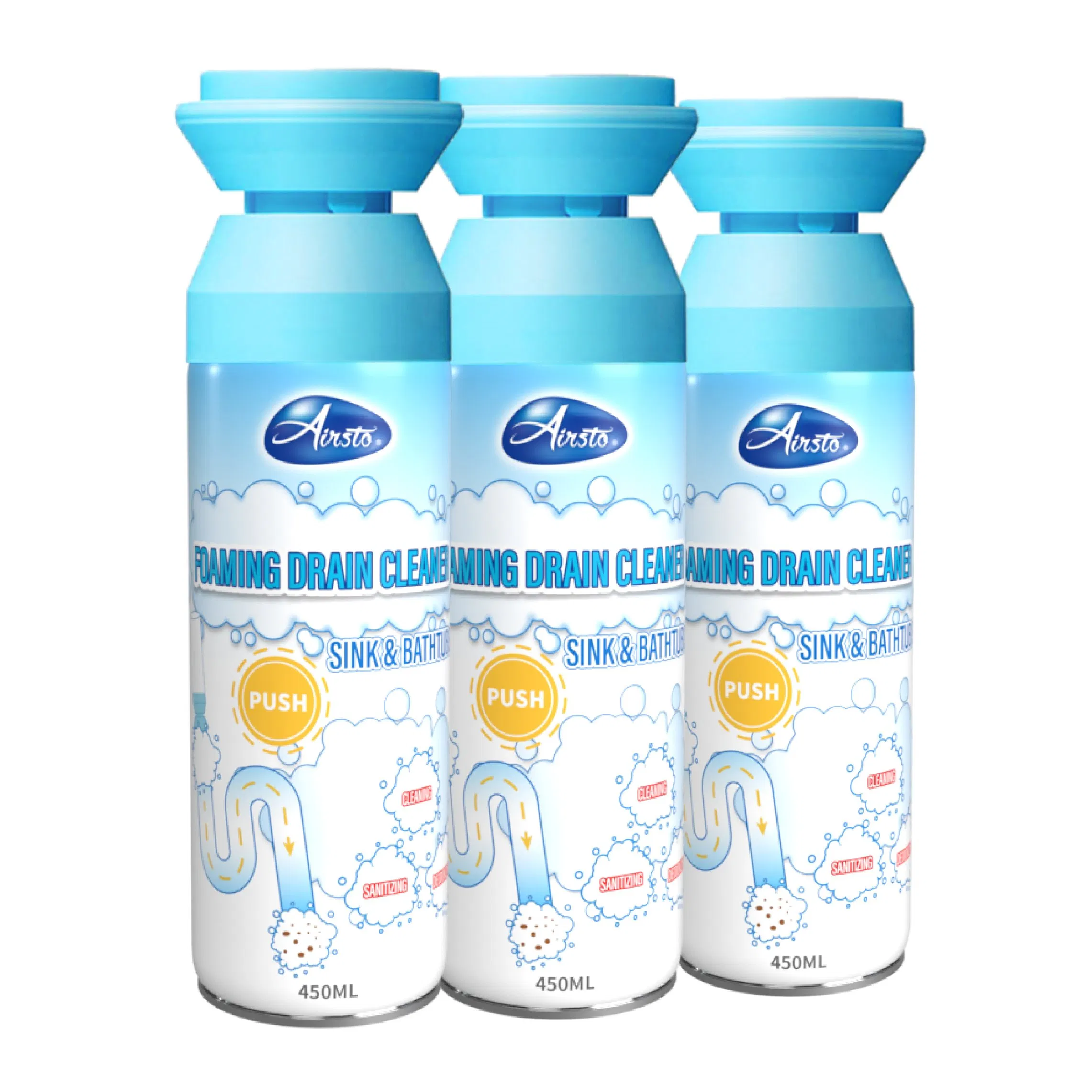 Foaming Drain Cleaner and Freshener Foam Drain Clog Remover for Drain of Sink