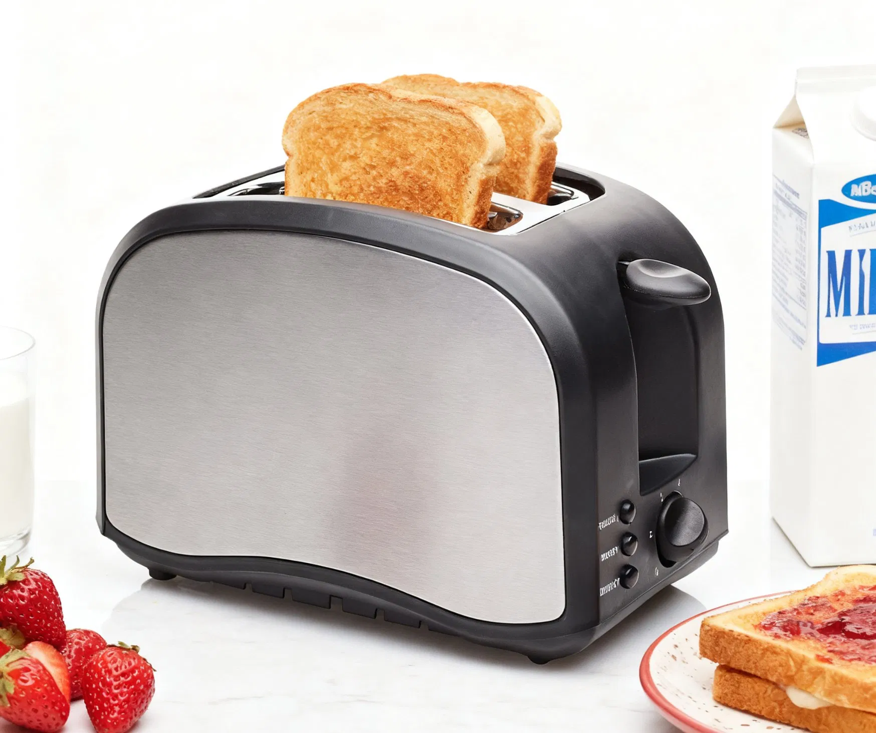 Premium Easy-Clean 2 Slice Toaster for Home Use