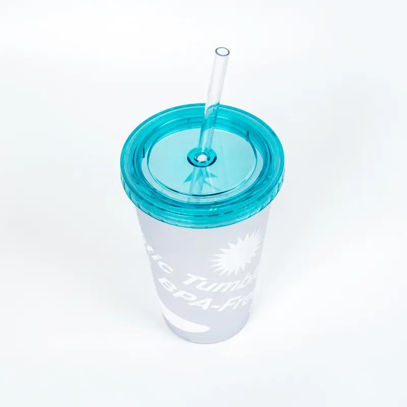 Plastic Tumbler Custom Acrylic Cup Insulated with Straw