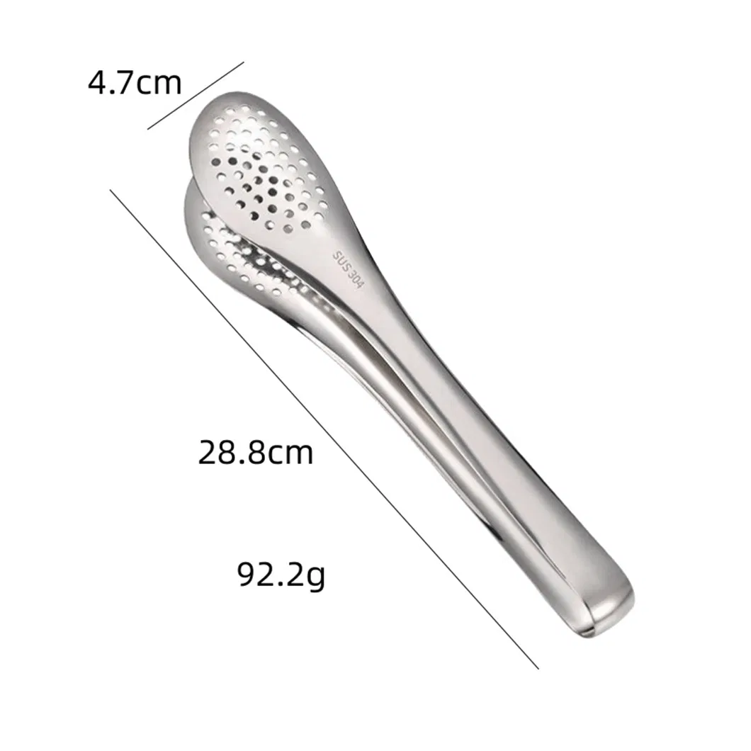 BBQ Tools Stainless Steel Exquisite Clip Household Anti-Scalding Food Barbecue Food Tongs Extended Bread Tongs