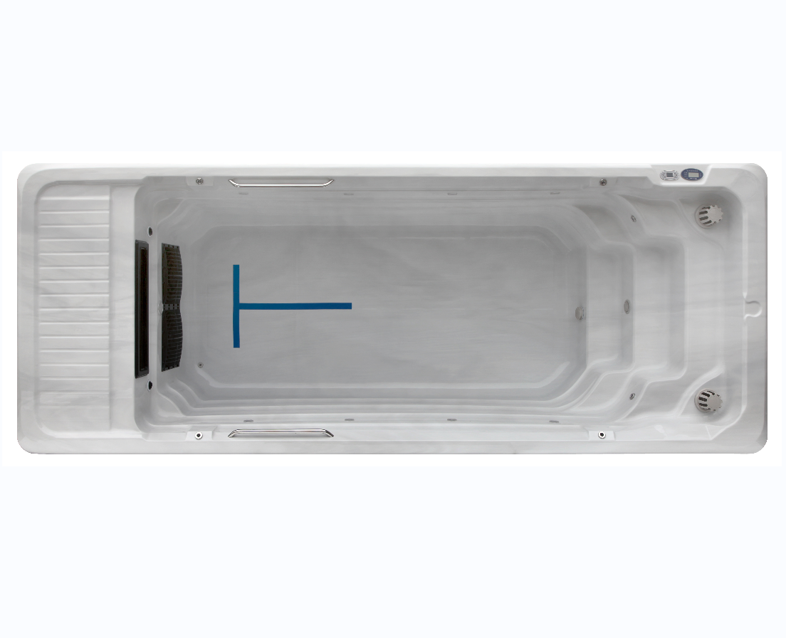 Bestview Garden Swim SPA Freestanding Outdoor Corner Bathtub Acrylic Swim SPA with Turbine