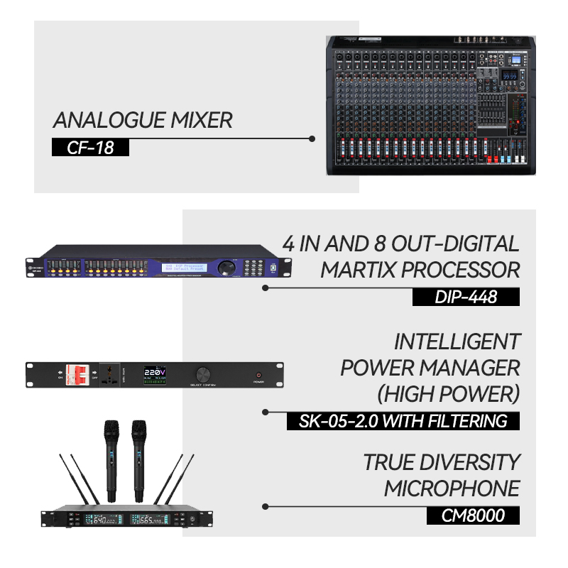 Chordio La-210 Passive Dual 10 Inch PA Church Sound System Outdoor Professional Audio Line Array Speaker for Party DJ