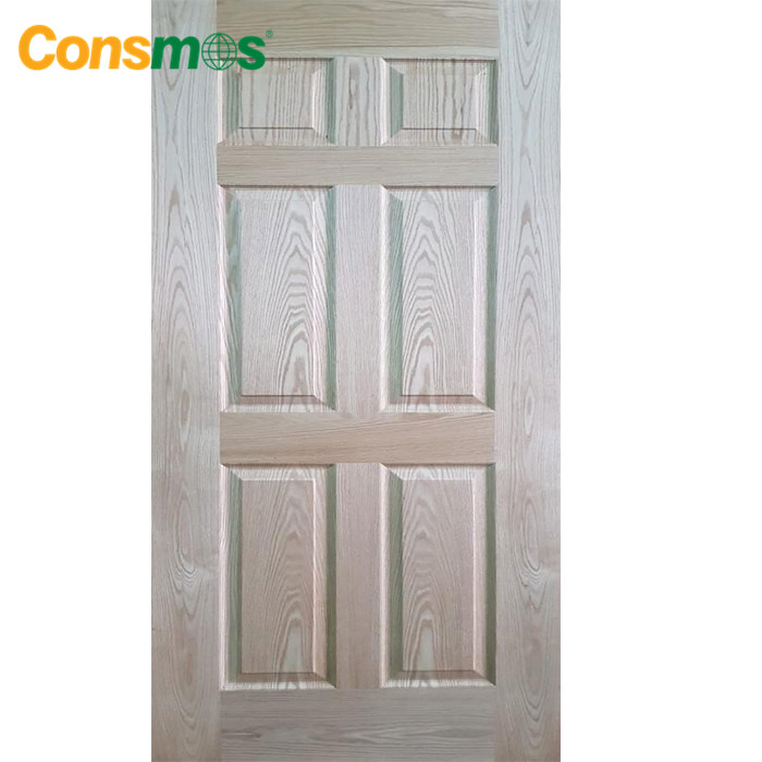 4mm MDF/HDF Molded Melamine Red Oak Veneer HDF Door Skin