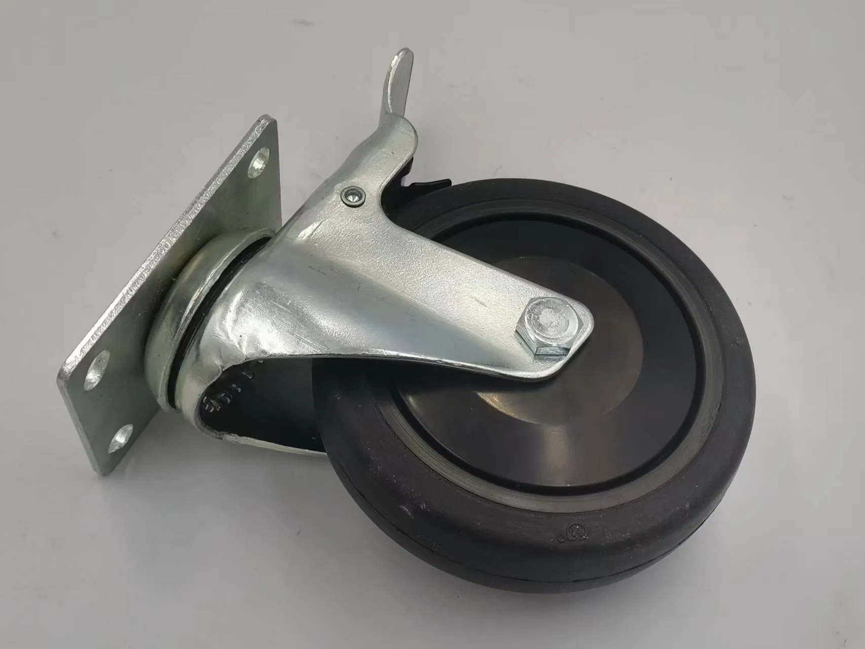 5inch Industrial Swivel Top Plate Caster Wheel Conductive Rubber Wheel