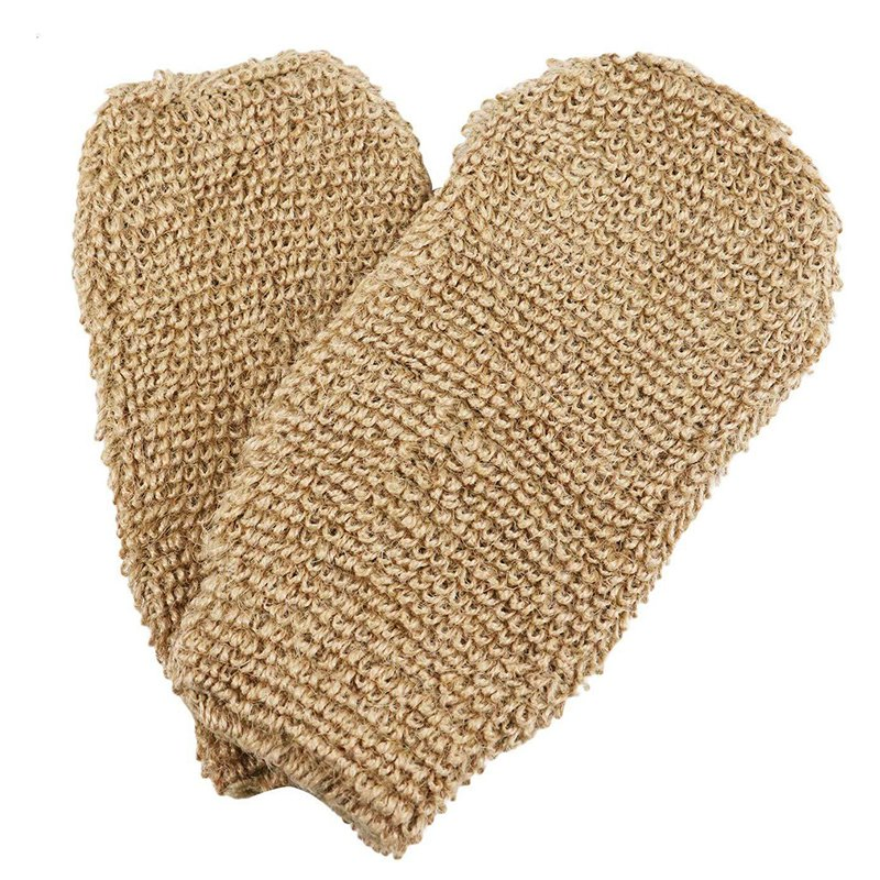 Natural Fiber Loofah Face Glove Sponge Scrubber Remove Dead Skin Bath Body Exfoliating Glove Mitt