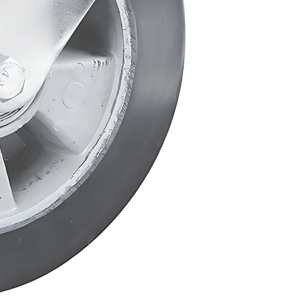 Swivel Rubber Caster Mold on Cast Aluminum W/Double Ball Bearing, a-Q03#