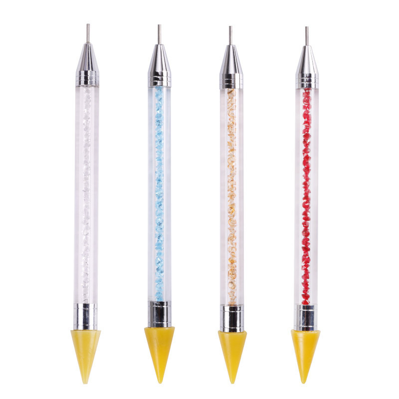 Beautiful Crystal Nail Art Wax Pen Diamond Colorful Nail Art Dotting Pen