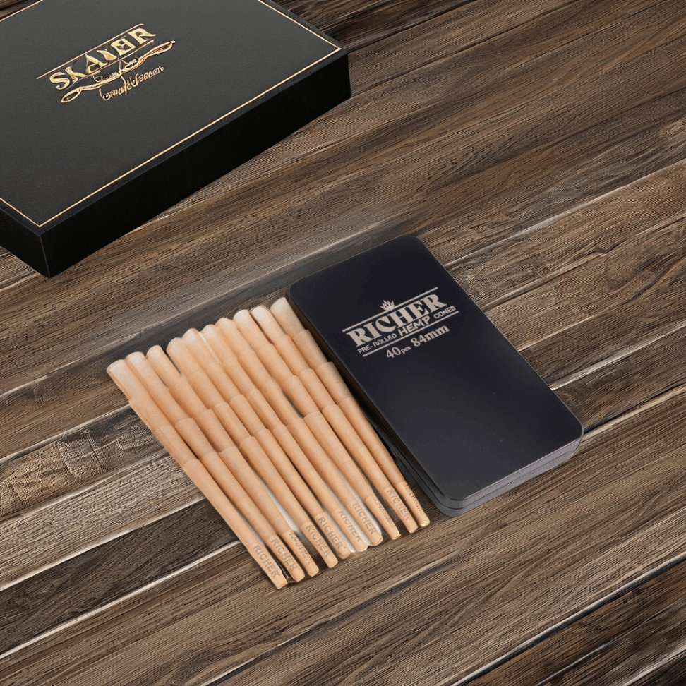 Hot Selling Bob's Cone Brand Boxed 110mm Brown Horn Tube W-Shaped Blade 800 Pieces/Box Smoking Accessories