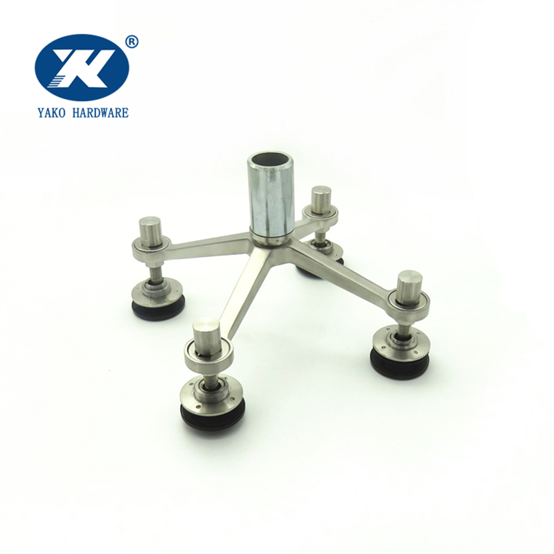 Curtain Wall 4 Arm Glass Spider Stainless Steel Spider Glass Fitting Building Spider