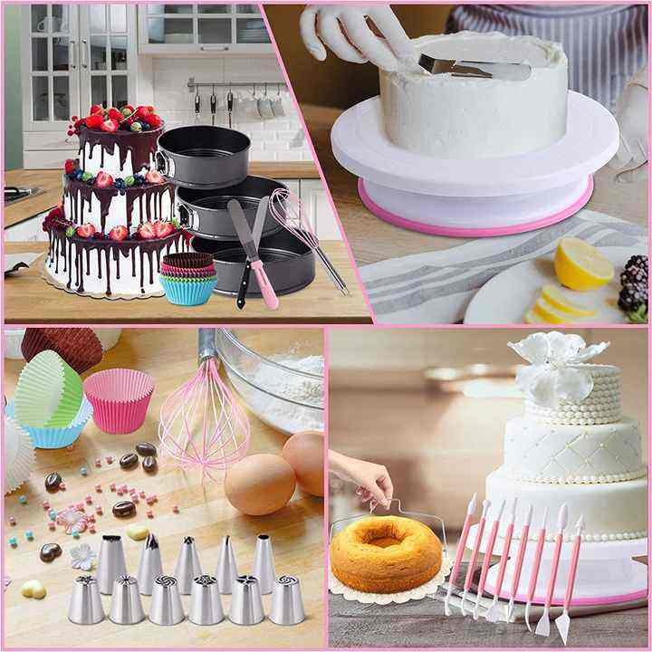 Cake Tool 464 PCS with Turntable and Pans