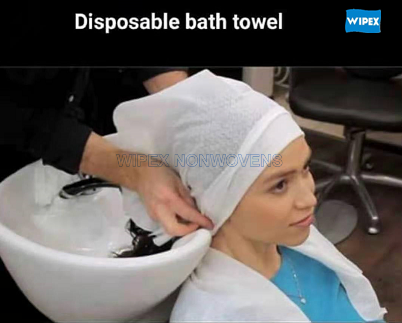 Disposable Beauty Salon Non Woven Hotel SPA Clean Hair Bath Towel