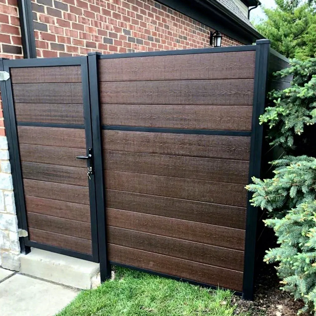 Eco-Friendly Home Security Garden Patio Park Gate Pool Horses 3D Modeling WPC Fence Panels