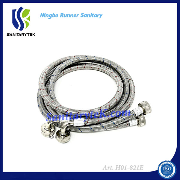 2-Pack Premium Stainless Steel Washing Machine Inlet Hose (H01-821E)
