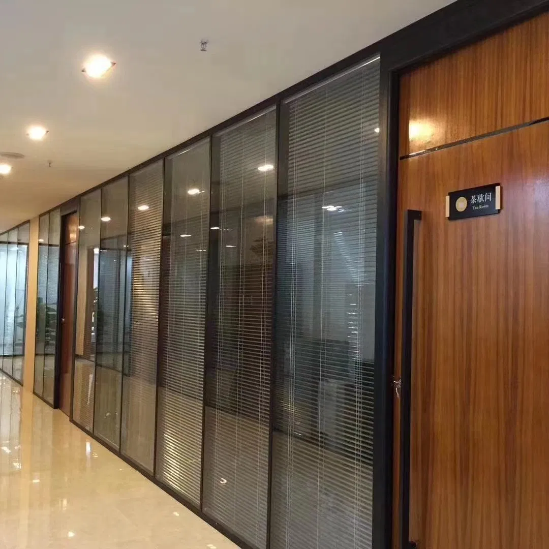 Office Aluminum Glass Partition with Blinds