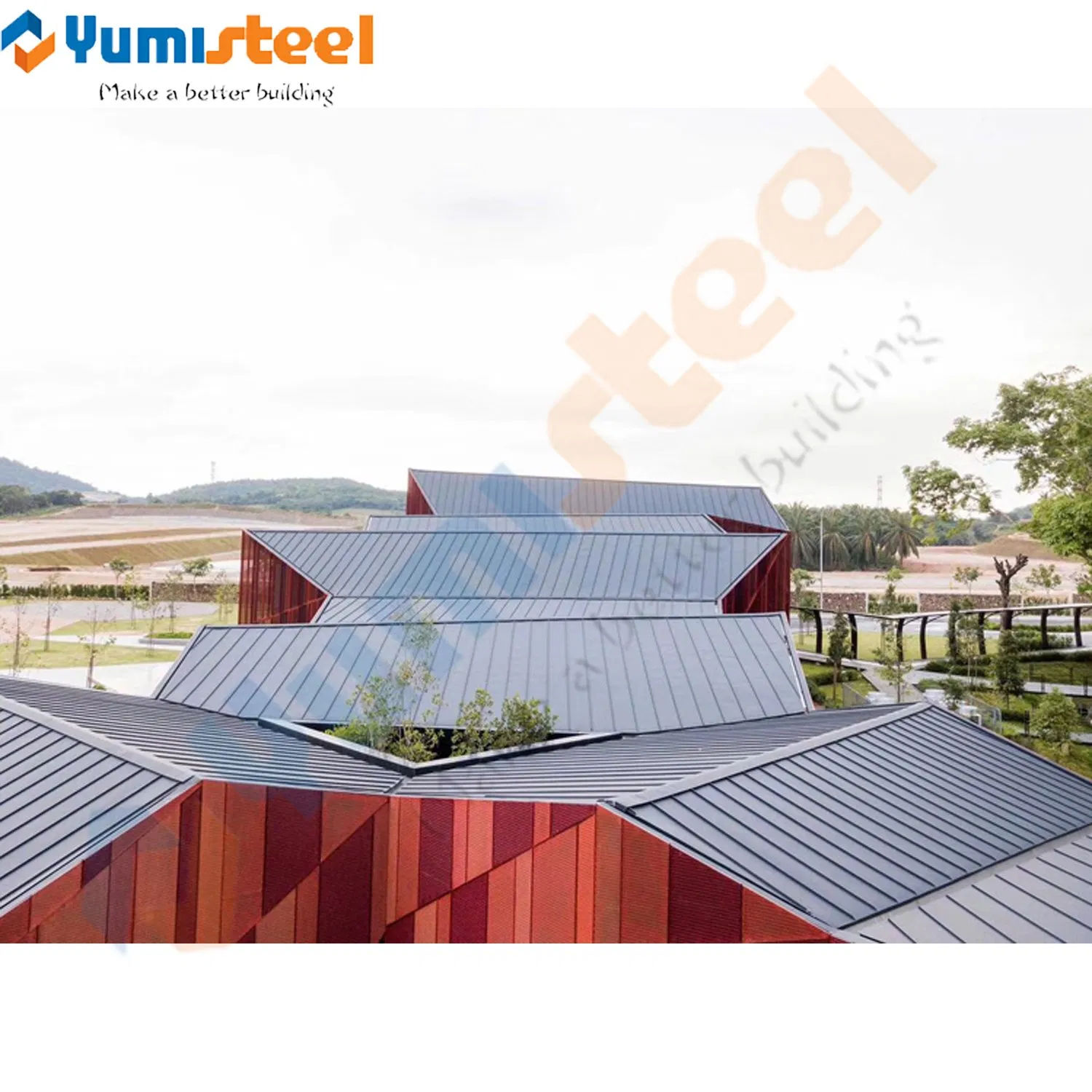 Standing Seam Metal Roofing Panels with Clips and Concealed Fasteners Steel Shingles
