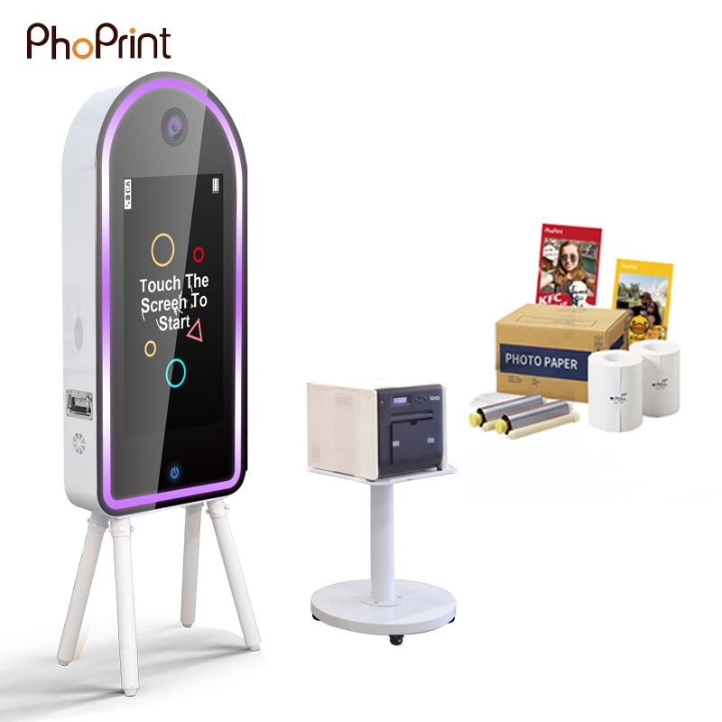 Magic Mirror Selfie Photo Booth Touch Screen LED Frame with Printer and Camera Custom-Made